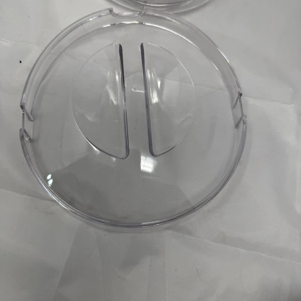 The Pampered Chef Clear Acrylic Ice Bucket with Lid and Handle Polka Dot NEW